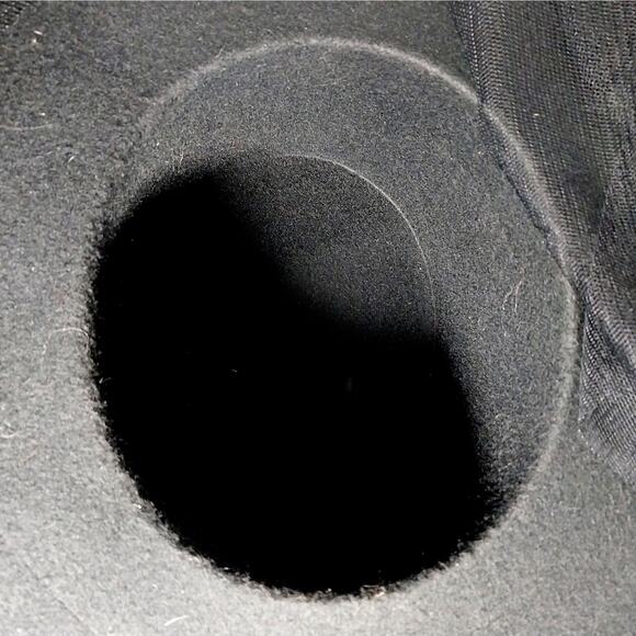 STUNNING BLACK FELT W/NET & ROSES WIDE BRIM HAT! MOURNING CHIC! SZ M - Picture 7 of 9